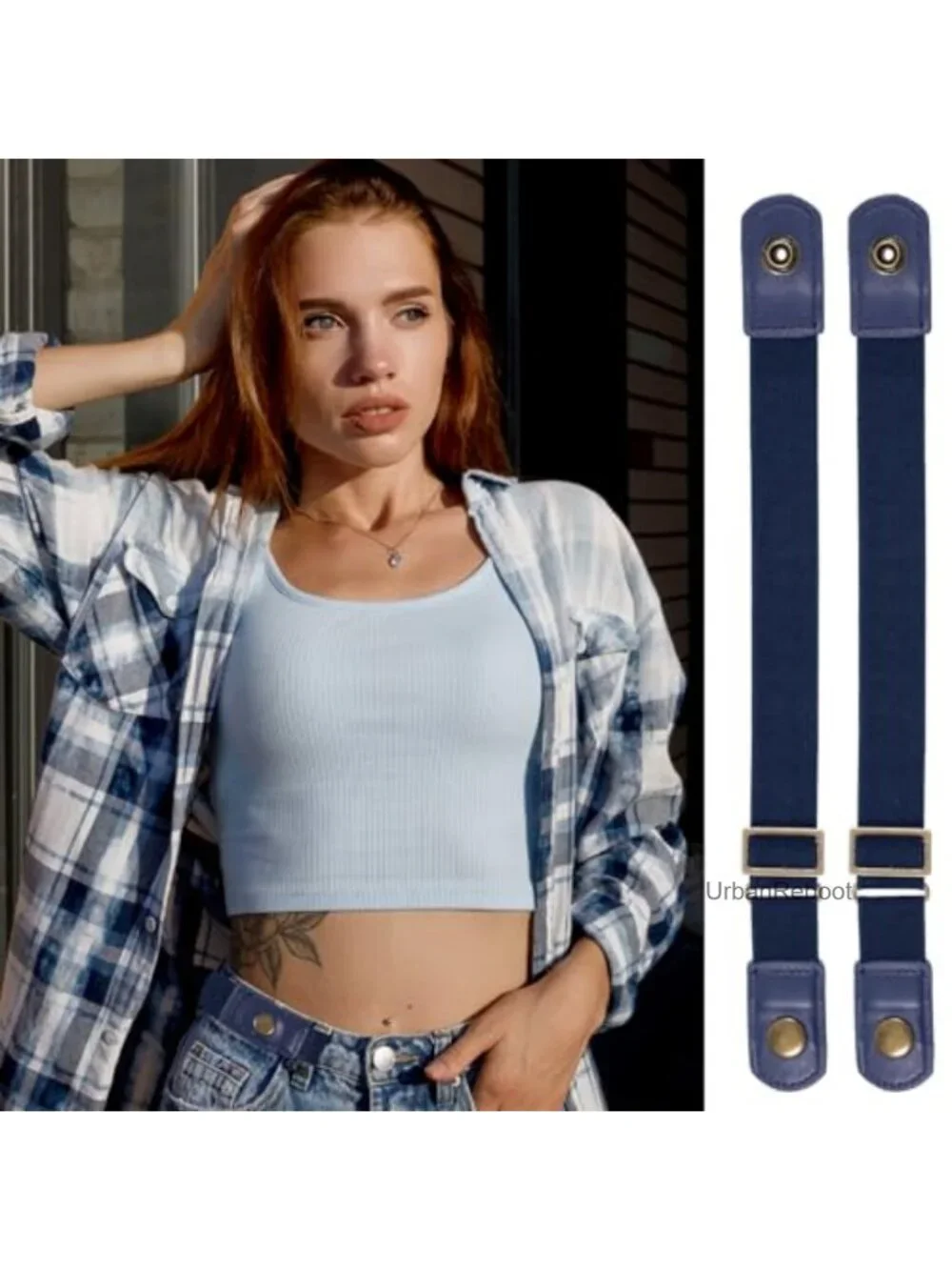 Invisible Buckleless Elastic Stretch Belt for Women Men Adjustable No Buckle